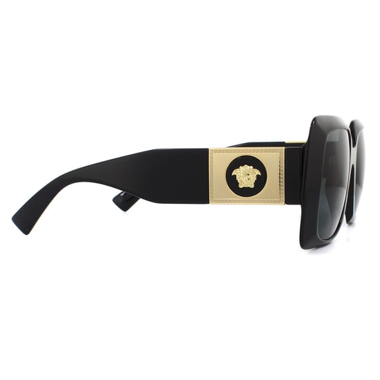 Versace Vierkante Dames Zwarte Donkergrijze Zonnebril - Image 4