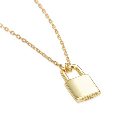 Luxenter imlor halsketting in 925 sterling zilver met 18 karaat geelgouden afwerking - Image 4