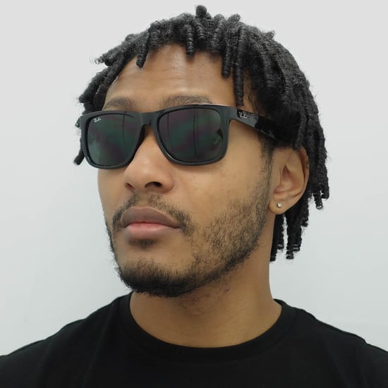 Ray-Ban Zonnebril Justin 4165 601/71 Glanzend Zwart Groen - Image 4