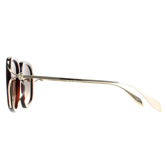 Alexander McQueen Square Dames Bruin Gold Bruin Gradient AM0374S - Image 3