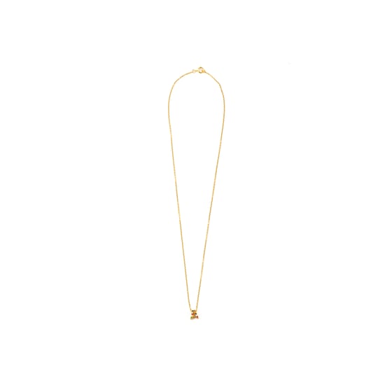 Luxenter, alfabet ketting in 925 sterling zilver en veelkleurige zirkonia met 18 karaat geel vergulde afwerking - Image 3