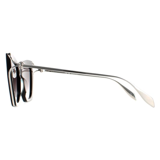 Alexander McQueen Cat Eye Dames Zwart Silver Grijs Gradient AM0375S - Image 3