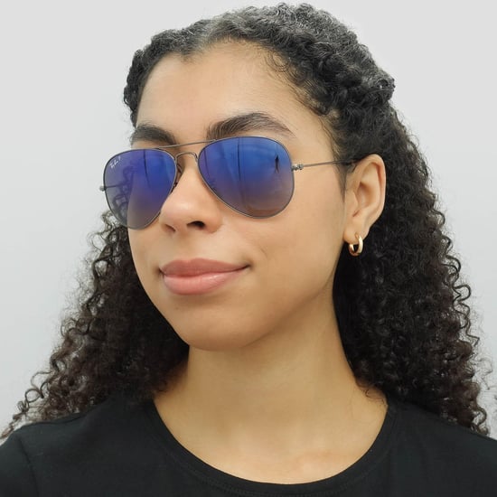 Ray-Ban Zonnebril Aviator 3025 Gunmetal Gepolariseerd Blauw Verloop Grijs 004/78 58mm - Image 5
