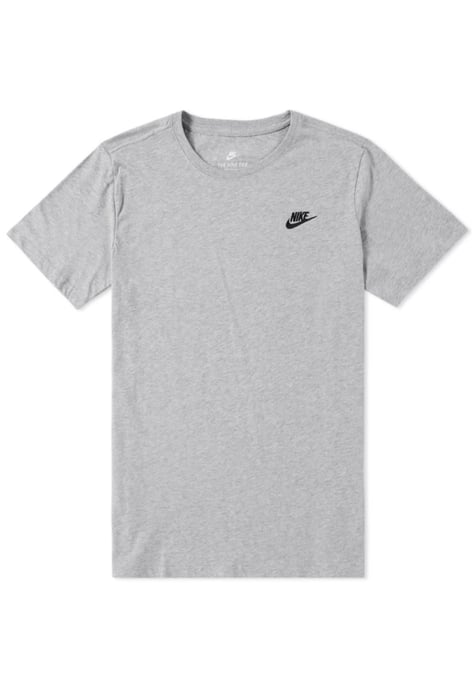 Nike Sportswear T-shirt Club in grijs - Image 4