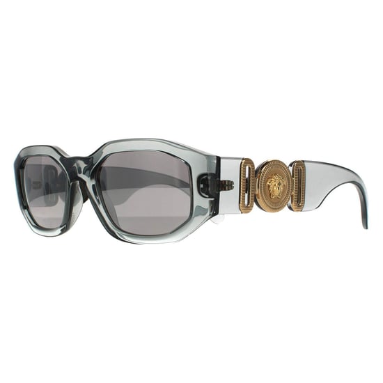 Versace rechthoek unisex transparant grijs licht grijs zilveren spiegel ve4361 zonnebril - Image 2