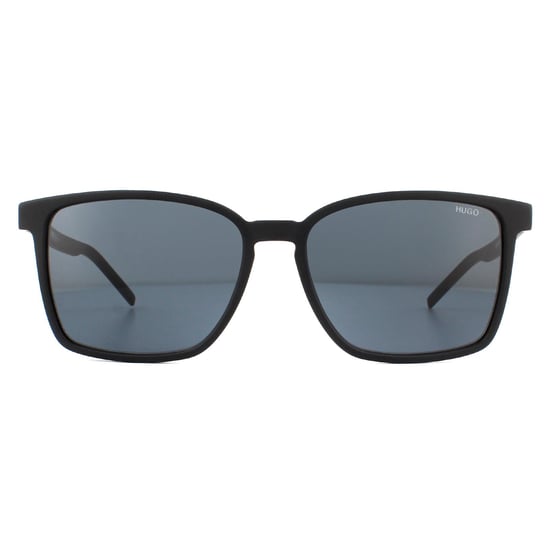Hugo van Hugo Boss Square Mens mat zwart grijze zonnebril - Image 1