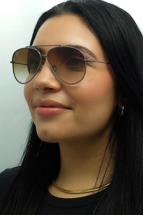 Ray-Ban Aviator Unisex Gunmetal Brown Gradient RB0101S Aviator Achterzijde - Image 6
