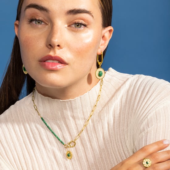 Luxenter Malachiet Ketting Afgewerkt in 18K Geel Goud - Mossir - Image 2
