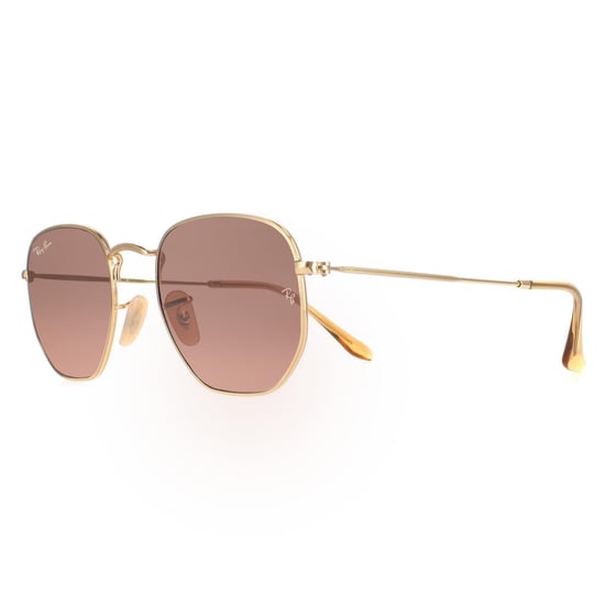 Ray-Ban Vierkant unisex gepolijst goud bruin gradiënt zeshoekige rb3548n - Image 2