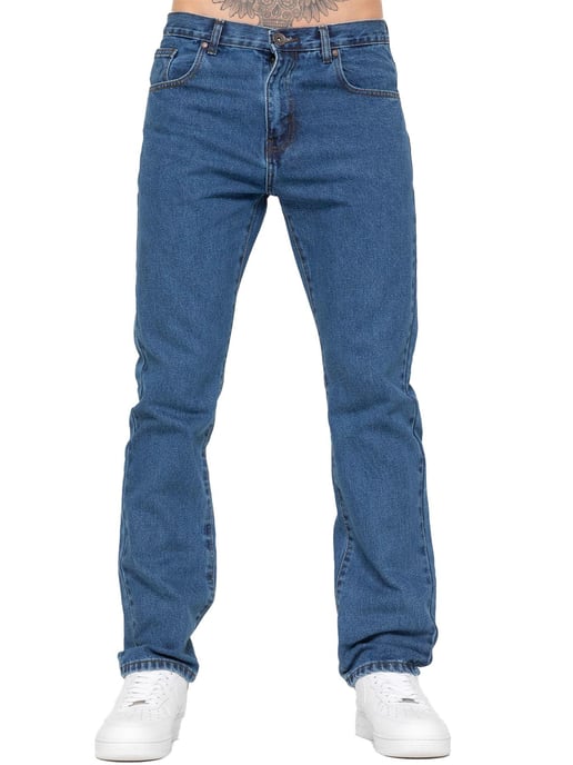 Kruze | Heren Straight Leg Denim Jeans - Image 2