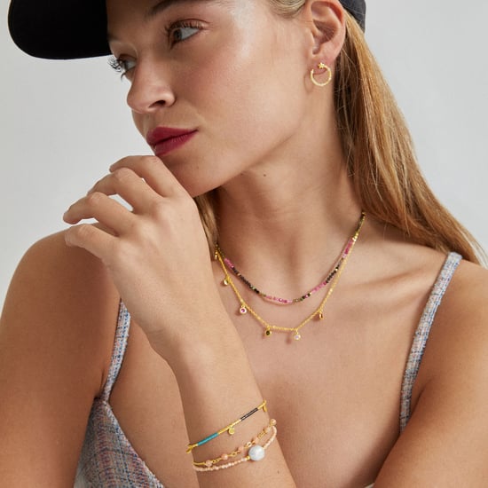 Luxenter armband, metaallegering ekhao en champagne zirkonia, 18K vergulde afwerking - Image 2