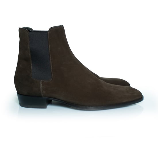 Saint Laurent Kaki suède Chelsea enkellaarsjes - Image 4