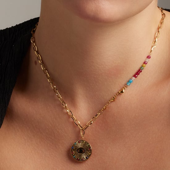 Luxenter Multicolour Crystal Halsketting afgewerkt in 18K geel goud - Targey - Image 3