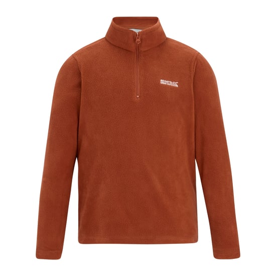 Regatta - Geweldige Outdoors Kinder Hot Shot II Half Zip Fleece Hoodie (Baksteen) - Image 1