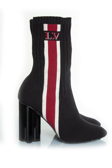 Louis Vuitton Silhouette zwarte stoffen laarzen - Image 5