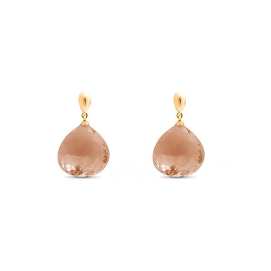 Luxenter, zoqoyi oorbellen in 925 sterling zilver en hydrothermale rookkwarts met 18K vergulde afwerking - Image 1
