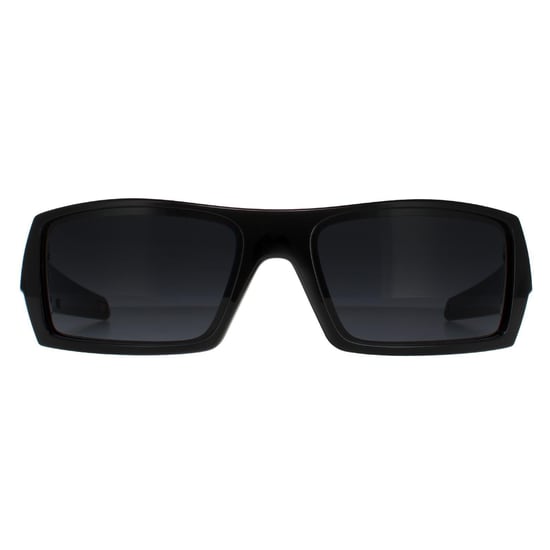 Oakley Wrap Heren Gepolijst Zwart Grijs Zonnebril - Image 1
