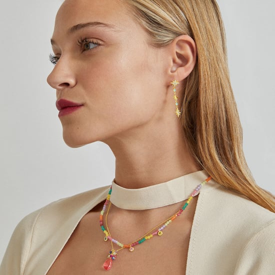 Luxenter Sterling Zilver 925 collier met Veelkleurige Zirkonia afgewerkt in 18K geelgoud - Ruane - Image 2