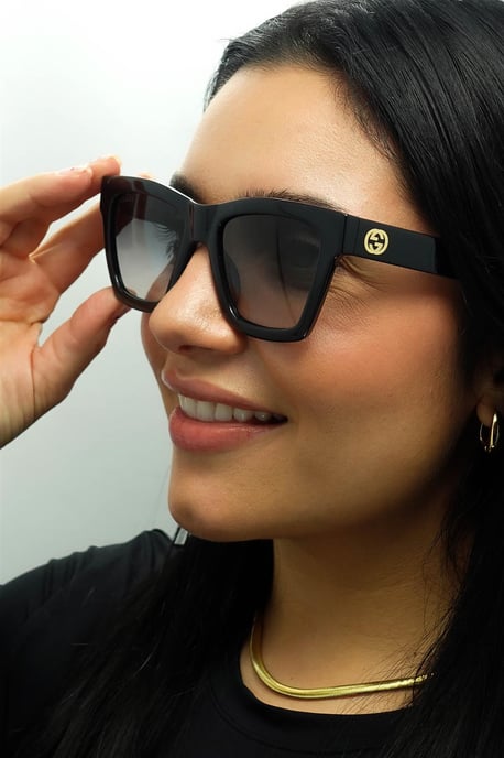 Gucci Vierkant Vrouwen Zwart Grijs Kleurverloop GG1714S - Image 5