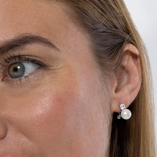Luxenter 925 Sterling zilveren oorbellen met gerhodineerde witte parel - Ohrun - Image 3