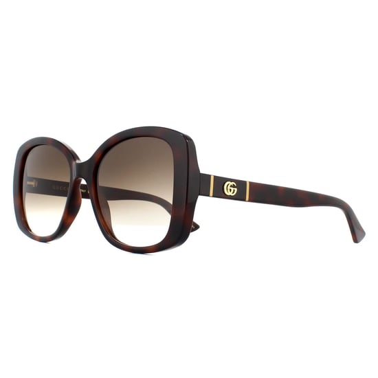 Gucci Vlinder Dames Havana Bruin Gradient Zonnebril - Image 2