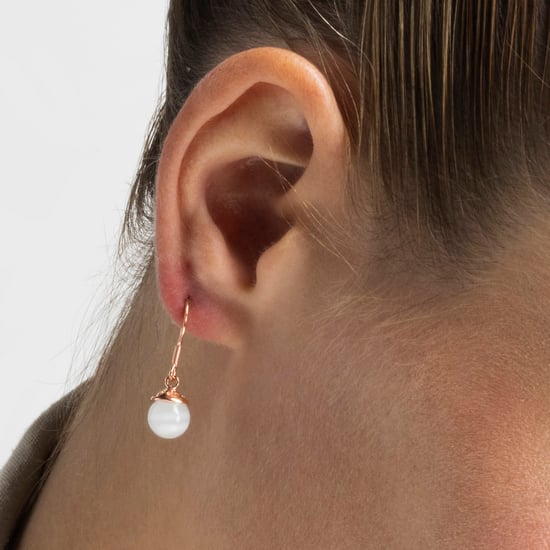 Luxenter, 925 sterling zilver en cat-eye oorbellen met 18K roségoud vergulde afwerking - Image 3