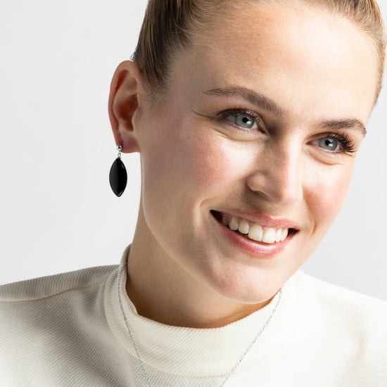 Luxenter oorbellen, 925 sterling zilver en gerhodineerd onyx ayom - Image 4