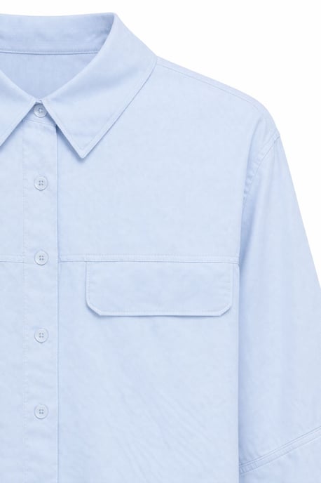 Korte Mouw Crop Poplin Shirt - Image 2