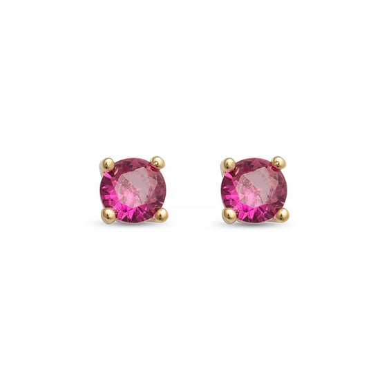 Luxenter oorbellen, 925 sterling zilver, otieno en robijn zirkonia, 18K vergulde afwerking - Image 1