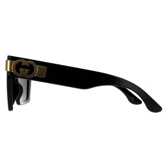 Gucci Vierkant Dames Zwart met Goudgrijs GG1689S - Image 3