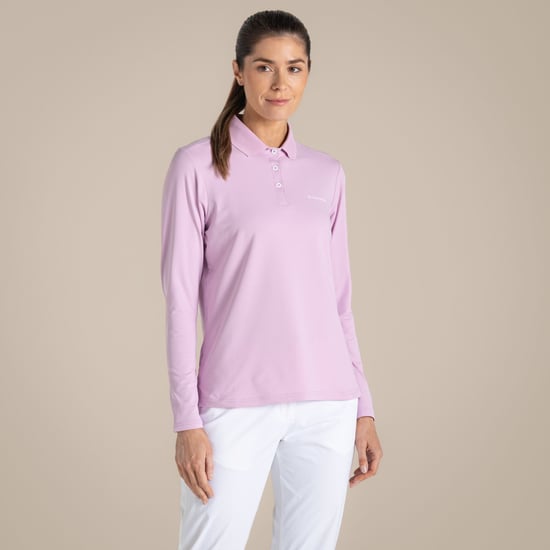 Craghoppers Dames/Dames Thornbury Nosilife Golf Poloshirt met lange mouwen (Orchidee) - Image 4