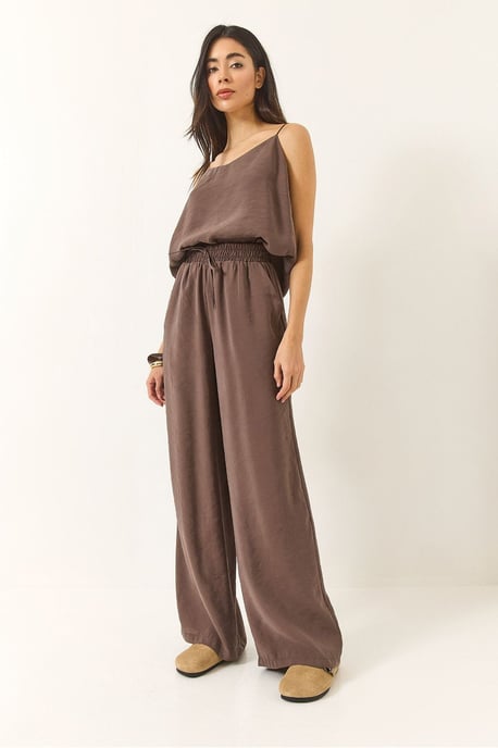 Mouwloze Camisole en Wijde Pantalon Coördinaten Set - Image 3