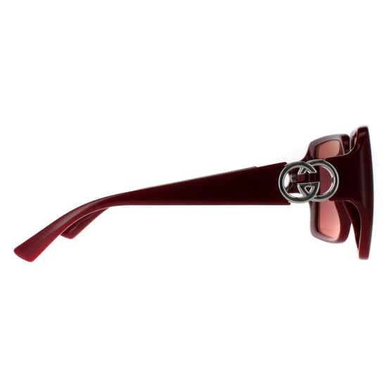 Gucci vierkant dames bordeauxrood met zilver spiegel GG1692S - Image 4