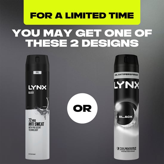 Lynx XXL Black 72H Sweat Protection Anti-Perspirant Deodorant, 3x250ml - Image 2
