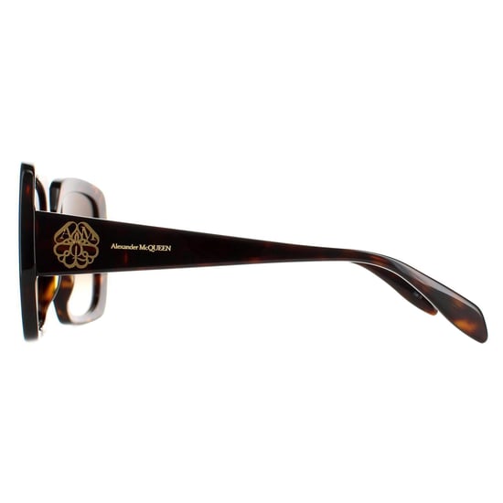 Alexander McQueen Square Dames Tortoise Bruin Gradient AM0378S - Image 3