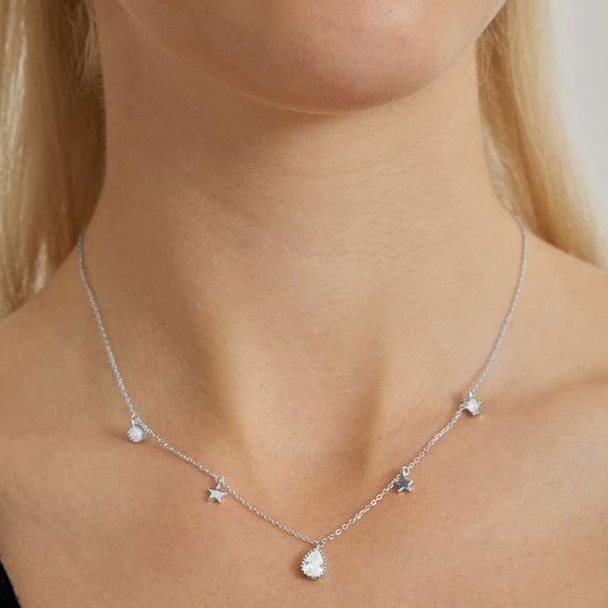 Luxenter Sterling zilveren 925 ketting met gerhodineerde briljant zirkonia - Ster - Image 4