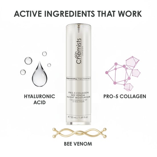 skinChemists Anti-aging Pro-5 collageen nachtcrème met bijengif 50 ml - Image 5