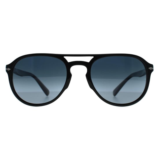 Persol Aviator Unisex Zwart Blauw Verloop Gepolariseerde Zonnebril - Image 1