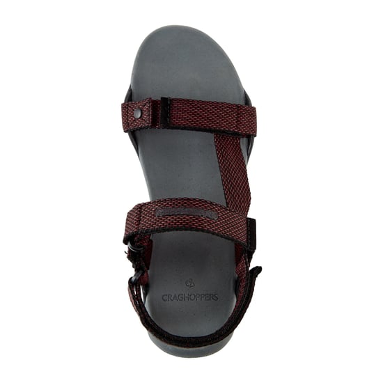 Craghoppers Heren Locke Sandalen (Donkergrijs/Pompees Rood) - Image 3
