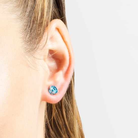 Luxenter oorbellen, 925 sterling zilver, otieno en blauw topaas hydrothermale kwarts met 18K vergulde afwerking - Image 3