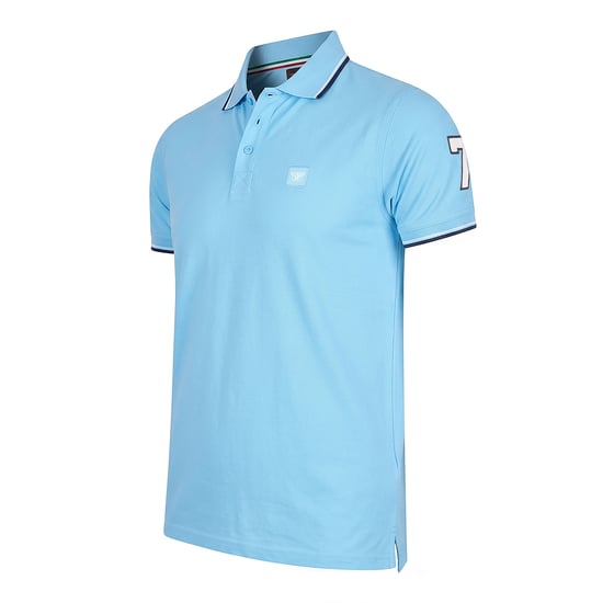 Cappuccino Italia Polo SS Polo Applique Pique Blauw - Image 3