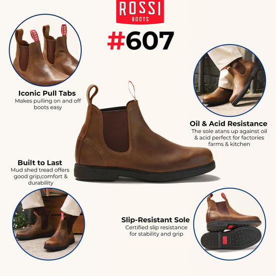 Rossi 607 Booma bruin leren Chelsea-laarzen - Image 2