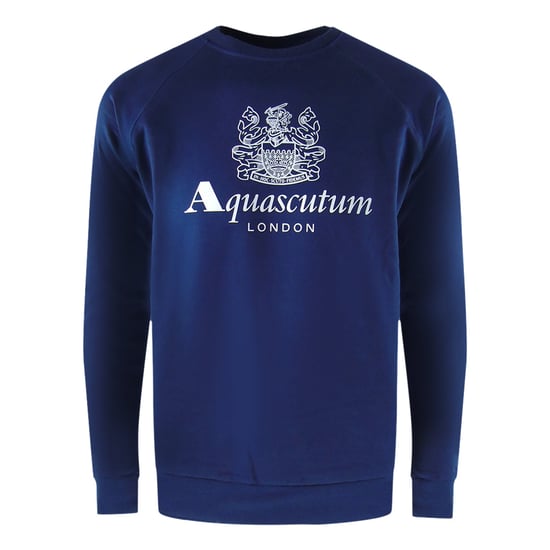 Aquascutum Old School Crewneck Marineblauwe Trainingsbroekset - Image 2