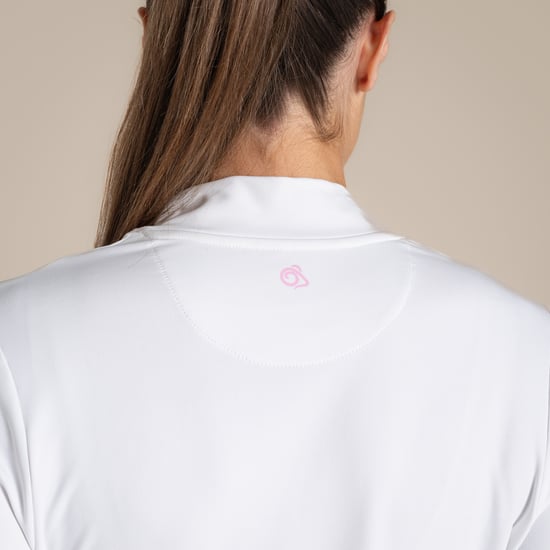 Craghoppers Dames/Dames Nosilife Mock Neck Golf T-shirt met lange mouwen (Wit) - Image 5