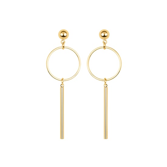 Luxenter oorbellen, coion afwerking in 18 karaat geel goud - Image 1