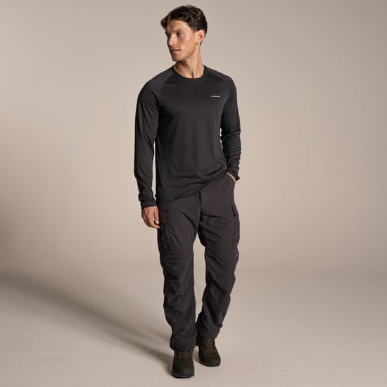 Craghoppers Heren Nour Nosilife T-shirt met lange mouwen (Donker ijzer) - Image 1