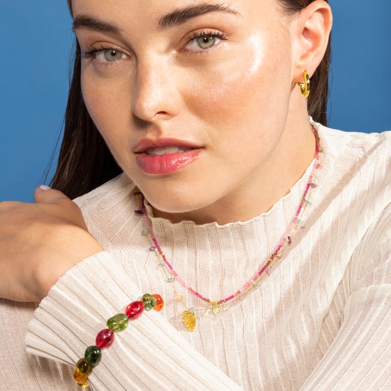 Luxenter Sterling Zilver 925 en Rose Kristal ketting afgewerkt met 18k geel goud - Hart - Image 2