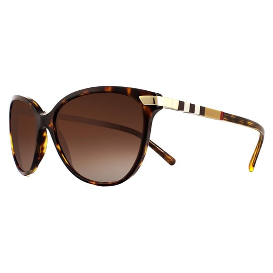 Burberry Zonnebril Be4216 300213 Donker Havana Met Goud Detailing Bruin Verloop - Image 2