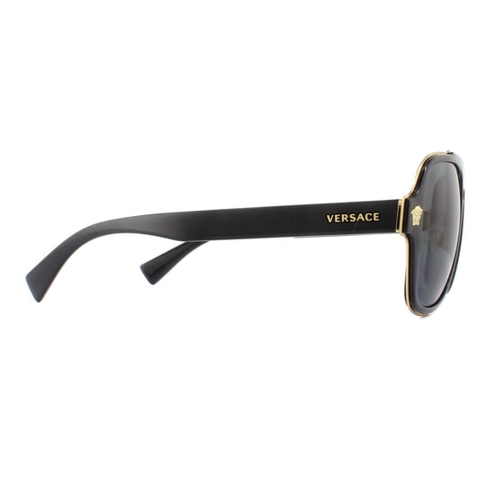 Versace Aviator Heren Zwarte Grijze Polaroid Zonnebril - Image 4