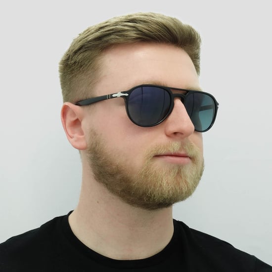 Persol Aviator Unisex Zwart Blauw Verloop Gepolariseerde Zonnebril - Image 5